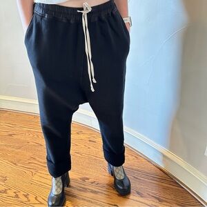 RICK OWENS DRKSHDW Drop Crotch Sweat Jogger Pants🌸